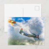 WW2 Vliegtuig AIR FORCE RAIDERS Briefkaart (Voorkant / Achterkant)