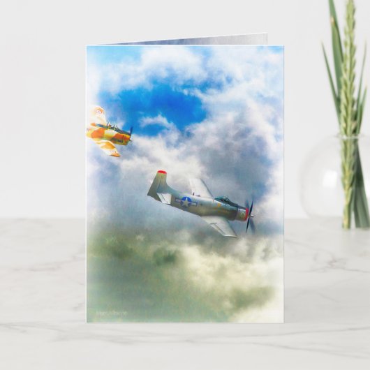 WW2 Vliegtuig AIR FORCE RAIDERS Kaart (Voorkant)