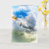 WW2 Vliegtuig AIR FORCE RAIDERS Kaart (Gele Bloem)