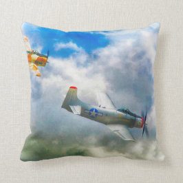 WW2 Vliegtuig AIR FORCE RAIDERS Kussen