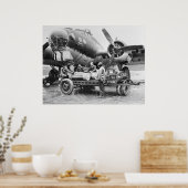WW2 Vliegtuig en bemanning: jaren veertig Poster (Keuken)