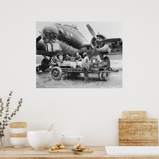 WW2 Vliegtuig en bemanning: jaren veertig Poster (Keuken)