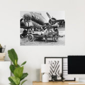 WW2 Vliegtuig en bemanning: jaren veertig Poster (Thuiskantoor)