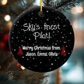 WW2 vliegtuig, kerstboom, sneeuwvlokken, grillig Keramisch Ornament