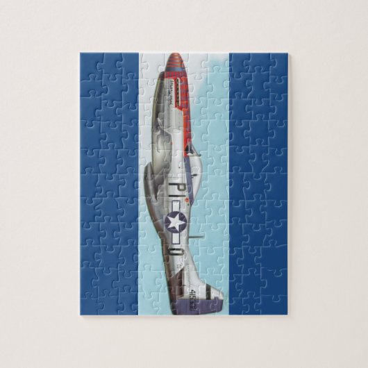 WW2 VLIEGTUIG P-51 LEGPUZZEL (Verticaal)