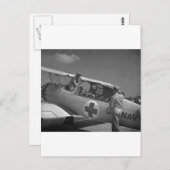 WW2 Vliegtuig van het Rode Kruis Briefkaart (Voorkant / Achterkant)