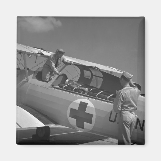 WW2 Vliegtuig van het Rode Kruis Magneet (Voorkant)