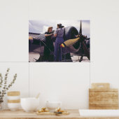 WW2 Vliegtuigmechanica voor vrouwen Poster (Keuken)