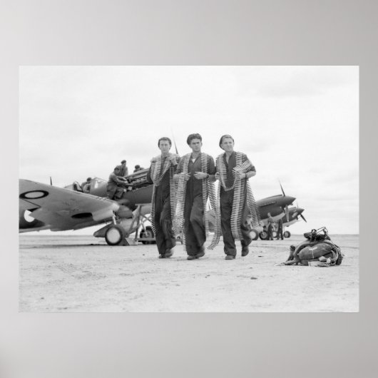 WW2 Vliegtuigmunitie, jaren veertig Poster (Voorkant)