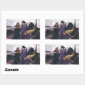 WW2 Vrouwelijke luchtvaartapparatuur Rechthoekige Sticker (Vel)