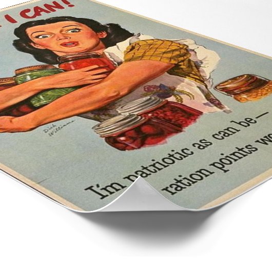 WW2 vrouwen - "Natuurlijk kan ik..." Poster (Hoek)