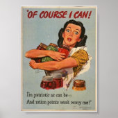 WW2 vrouwen - "Natuurlijk kan ik..." Poster (Voorkant)