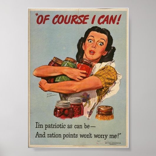 WW2 vrouwen - "Natuurlijk kan ik..." Poster (Voorkant)