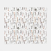 WW2-wapenpatroon Fleece Deken (Voorkant (Horizontaal))