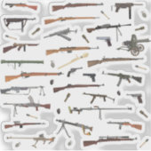 WW2 Wapens Sticker (Voorkant)