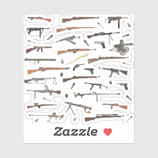 WW2 Wapens Sticker (Vel)