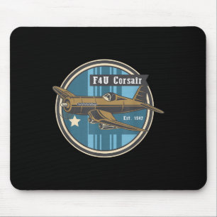 WW2 Warplane F4U Corsair De WW2 Vliegtuig Carrier Muismat