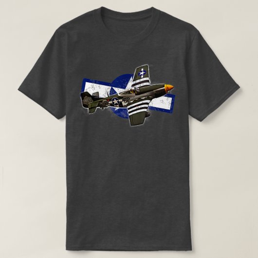 WW2 Warplanes Warbird P51 Mustang 1 T-shirt (Design voorkant)