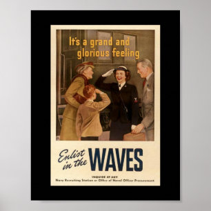 WW2 WAVES Poster