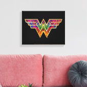 WW84| Logo Wonder Woman Kaleidoscoop Canvas Afdruk (Insitu (Woonkamer))