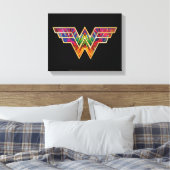 WW84| Logo Wonder Woman Kaleidoscoop Canvas Afdruk (Insitu (Slaapkamer))