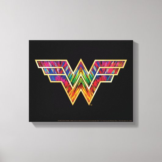WW84| Logo Wonder Woman Kaleidoscoop Canvas Afdruk (Voorkant)