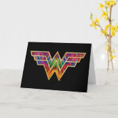 WW84| Logo Wonder Woman Kaleidoscoop Kaart (Gele Bloem)
