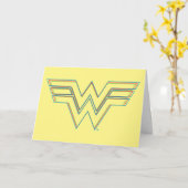 WW84| RGB-gesplitste Wonder Woman-Logo Kaart (Gele Bloem)