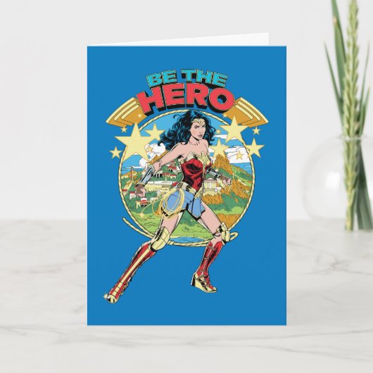 WW84| Themyscira Wonder Woman Retro Comic Art Kaart (Voorkant)
