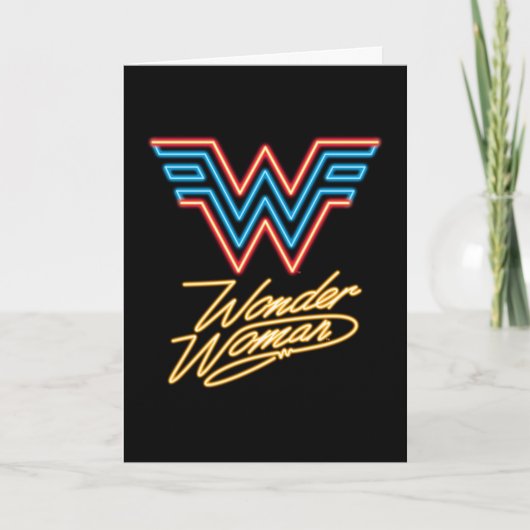 WW84| Wonder Woman Neon Light-Logo Kaart (Voorkant)