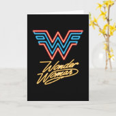 WW84| Wonder Woman Neon Light-Logo Kaart (Gele Bloem)