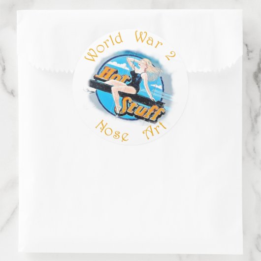 WW 2 neuskunst Ronde Sticker (Tas)