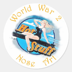 WW 2-nose kunst Ronde Sticker