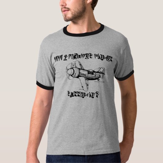WW 2 Vuurvliegtuigen, Russisch LA-5 t-shirt (Voorkant)