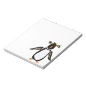 WW- Funny Rockhopper Penguin Primitive Art Notitieblok (Linkerzijde)