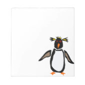 WW- Funny Rockhopper Penguin Primitive Art Notitieblok (Voorkant)