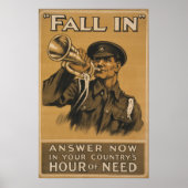 WW I Bugle Call ~Herfst in Poster (Voorkant)