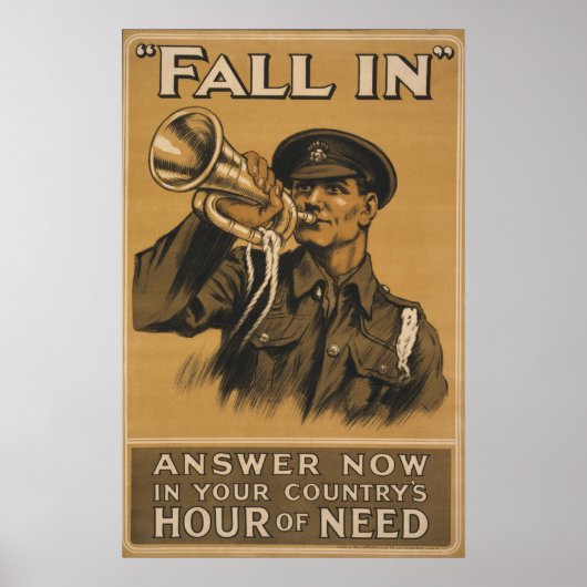 WW I Bugle Call ~Herfst in Poster (Voorkant)