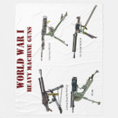 WW I HEAVY MACHINE PISTOLEN FLEECE DEKEN (Voorkant)