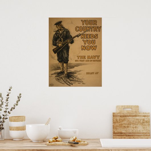 WW I Uw land heeft u nodig Poster (Keuken)