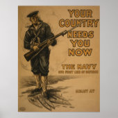 WW I Uw land heeft u nodig Poster (Voorkant)