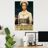 WW II Verpleegkundig Poster (Thuiskantoor)