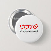 WWAD...Wat zou een actuaris doen? Ronde Button 5,7 Cm (Voorkant /achterkant)
