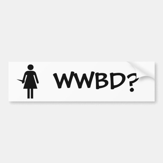 WWBD? BUMPERSTICKER (Voorkant)