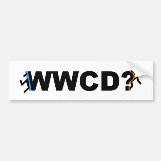 WWCD? Bumpersticker (Voorkant)