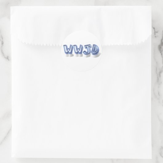 wwd ronde sticker (Tas)