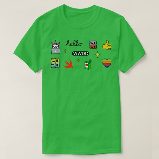 WWDC 2020 Sticker Pack T-shirt (Design voorkant)