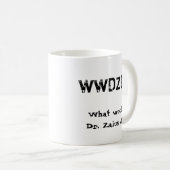 WWDZD? Wat zou dr. Zaius doen? Koffiemok (Voorkant rechts)