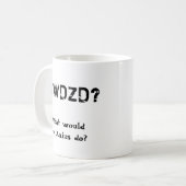 WWDZD? Wat zou dr. Zaius doen? Koffiemok (Voorkant links)
