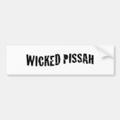 Wwerken Pissah Bumpersticker (Voorkant)